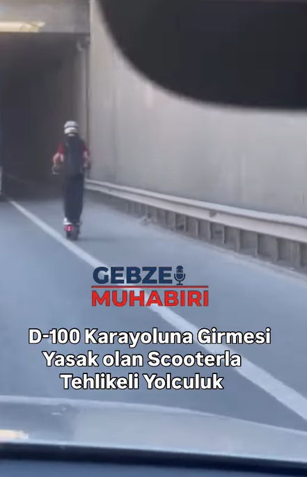 D-100’de Scooter Tehlikesi: Ölümle Burun Buruna Yolculuk Kamerada
